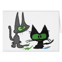 Kitty Friends Having Fun Greeting Cards