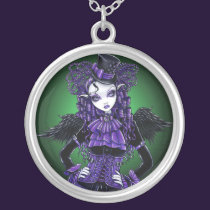 Kitty Gothic Purple Couture Angel Green Necklace necklaces