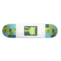 KItty Green Face skateboards