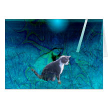 Kitty in Fairy Land Laser Moonbeam Card