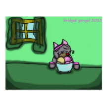 Kitty on a Diet Postcard