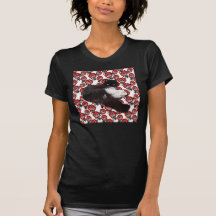 Kitty on the roses tshirt