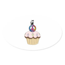 Kitty Peace Cupcake