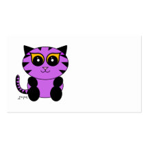 Kitty pourpre modèles de cartes de visite