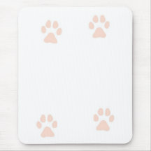 Kitty Pussy Cat Paw Prints Mousepads
