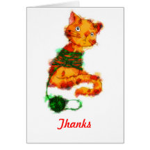 Kitty Tangled in Yarn Sketch Cards