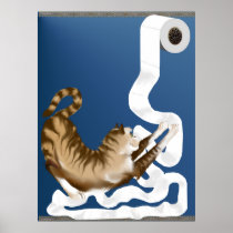 Kitty Toilet Paper Fetish Poster