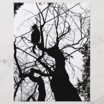 KITTY TREE SILHOUETTE B&W CUSTOM FLYER