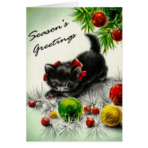 Kitty Under the Tree Greeting Card