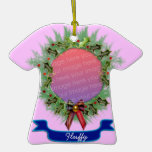 kitty wreath christmas tree ornament
