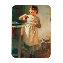 Kitty's Breakfast Rectangle Magnets