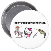 KITTYUNICORNNARWHAL PINBACK BUTTONS