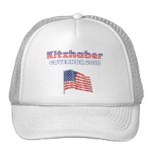 Kitzhaber Patriotic American Flag 2010 Elections Mesh Hat