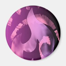 Kiwear Pink Flame Fridge Magnet