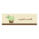 Kiwi Cupcake & Butterfly Thank You Favour Gift Tag business cards