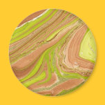 Kiwi Lime & Brown Marbling magnets