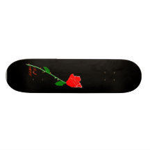 KJ ART- One Red Rose Skateboard