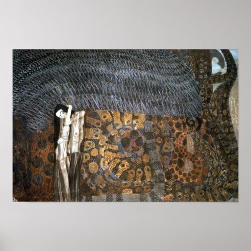 Klimt - Beethovenfries ~ Distorting pain Poster