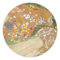 Klimt, Gustav: Wasserschlangen (Freundinnen) II Round Stickers
