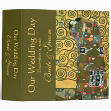 Klimt's Fulfilment (The Embrace) Wedding Album Binders