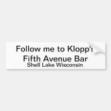Klopp's Fifth Avenue Bar bumper sticker