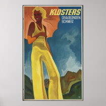 Klosters Vintage Travel Poster Ad Retro Prints