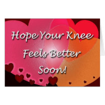 Knee Surgery Get Well Soon Hearts cards