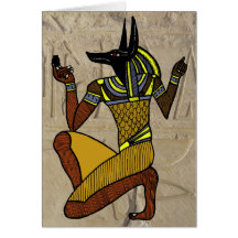 Kneeling Anubis Card