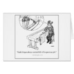 Knife Hinges Cartoon Card