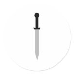 Knife Round Sticker