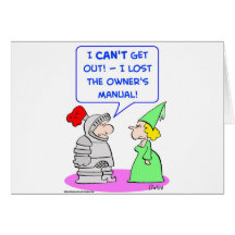 knight armour owner's manual greeting cards