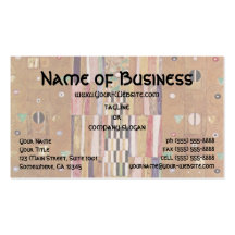 Knight by Klimt, Stoclet Frieze, Mosaic Pattern Business Card