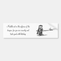 Knight & Dragon Bumper Sticker