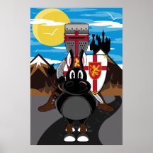 Knight in Helmet Poster