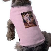 Knight lady white horse medieval romantic dog clothes