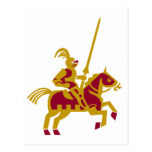 Knight On Horseback Post Card