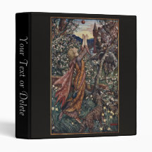 Knight with Princess in Garden Vintage Fantasy 3 Ring Binders