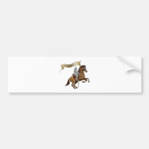 Knight with spear and banner bumper stickers