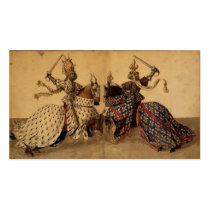 Knights jousting business card templates