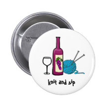 knit and sip buttons