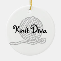 Knit Diva Christmas Ornament