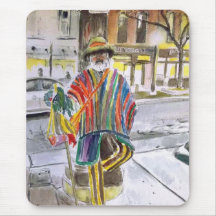 Knit Guy on Main St.  Ann Arbor, Michigan Mousepad