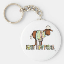 knit happens keychain