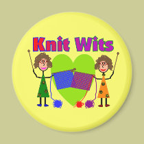 Knit Wits--Two Lady Knitters magnets