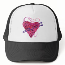 kniting pink heart