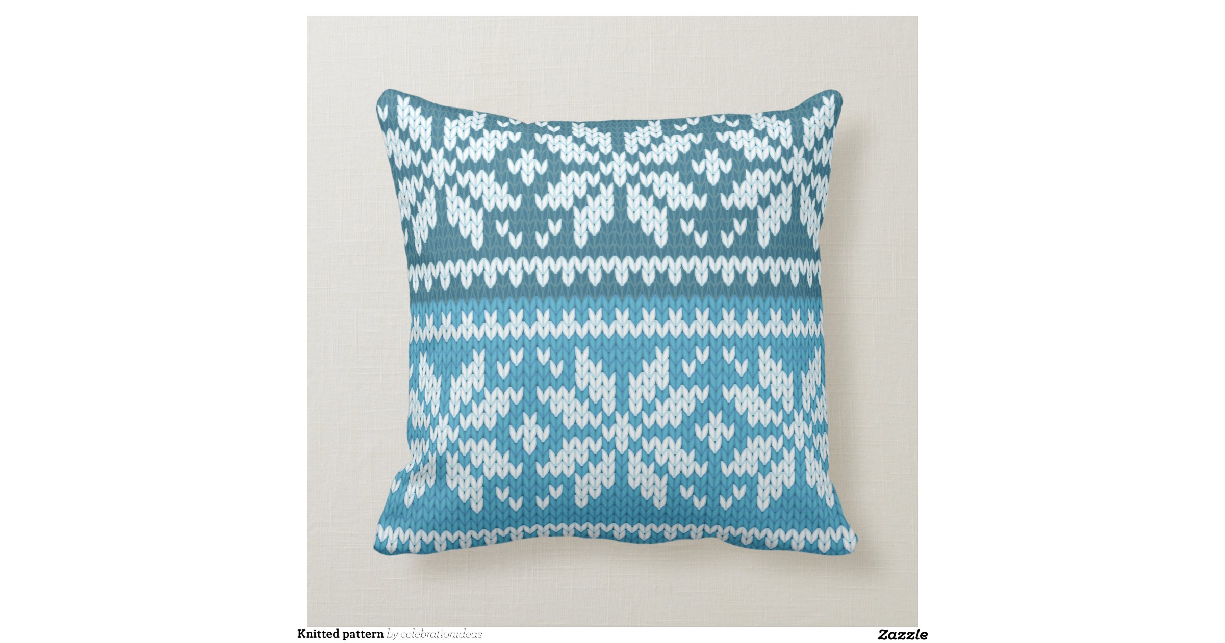 Knitted pattern throw pillow Zazzle
