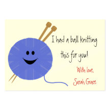 Knitter's Hang Tag Business Card Template