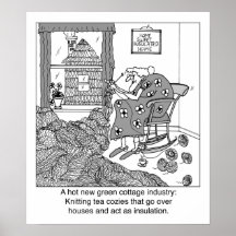 Knitting, a Green Cottage Industry Posters
