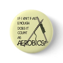 Knitting Aerobics Pin