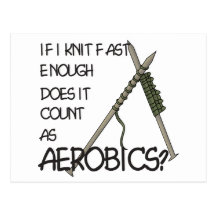 Knitting Aerobics Post Cards